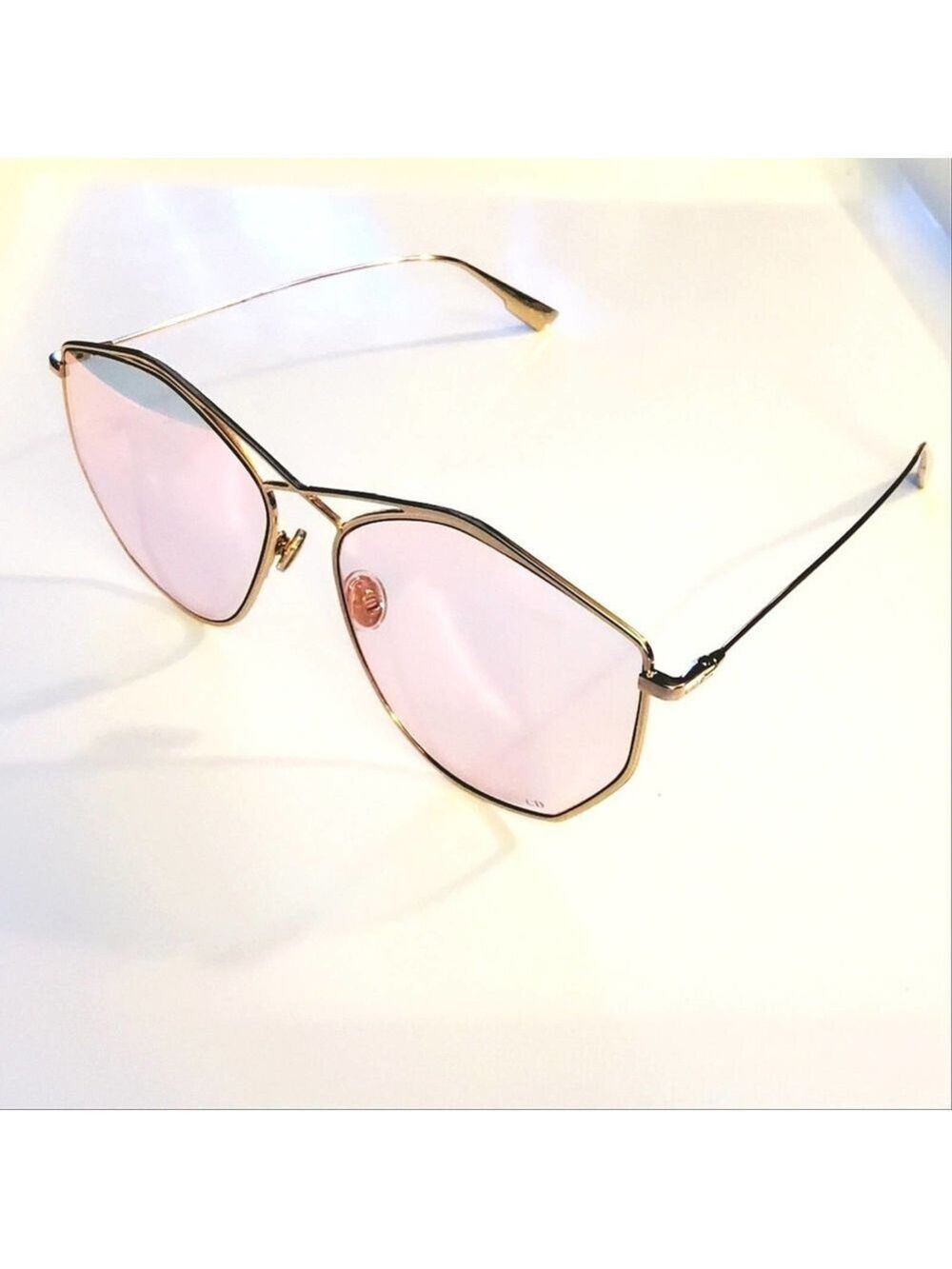 DIOR STELLAIRE4 ROSE GOLD PINK 59MM GEOMETRIC SUNGLASSES